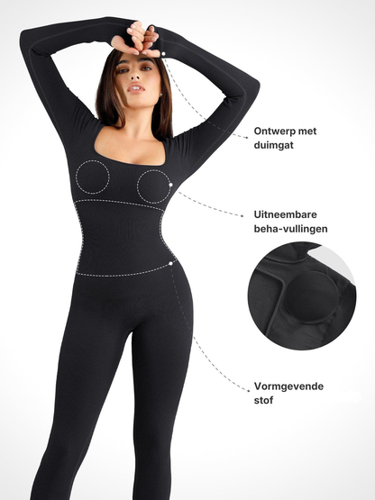 Athlete Body-Sculpting Longsleeve Unitard